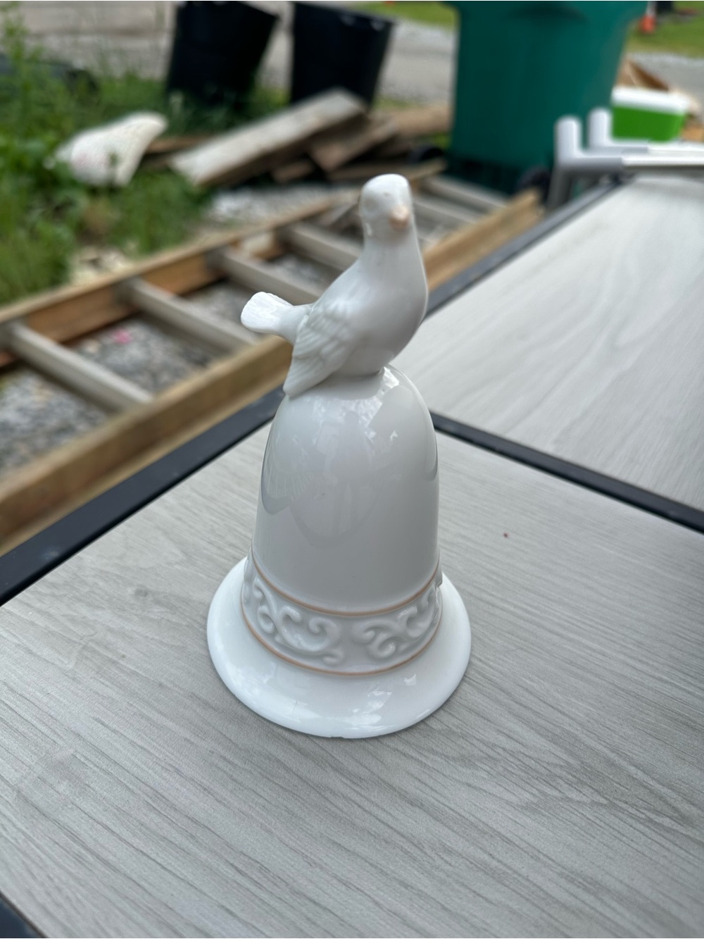 Trio of Decorative Table Bells - Crystal & White Ceramic - 2 Avon, 1 unbranded - Picture 2 of 8